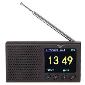Портативна радіостанція Adler AD 1198 - LCD - FM - Bluetooth - Годинник