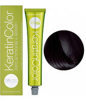 BBCOS KERATIN COLOR фарба для волосся 1/0 чорна