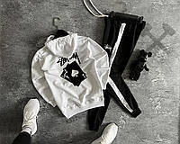 Спортивный костюм мужской Stussy cards весенний осенний трикотажный Стусси черно-белый