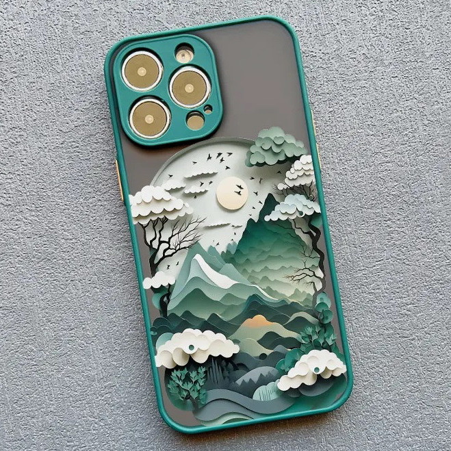 Чохол для Apple iPhone 13 Alitek Природа хмари Green