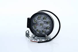 Фара LED кругла 27W, 9 ламп, 110 * 128мм, вузький промінь  DK B2-27W-B SL