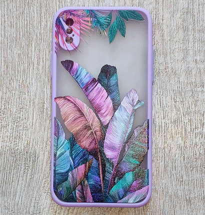 Чохол панель для Apple iPhone X/Xs Alitek Бананові Листя Purple, фото 1
