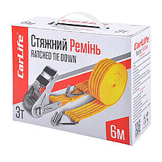 Стяжний ремінь з замком CarLife 3т, 6м, фото 4