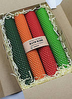 Подарочный набор Кукумбер натуральные свечи из вощины ручной работы 4 3 10-0229 VA, код: 7845495