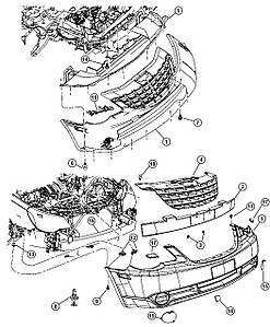 Підсилювач Бампера переднього CHRYSLER Новий Оригінал