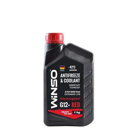 Антифриз Winso Antifreeze & Coolant Red -42°C (червоний) G12+, 1кг, фото 1