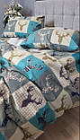 Постільна білизна фланель Трофей бірюза, фото 9