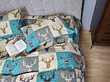Постільна білизна фланель Трофей бірюза, фото 4