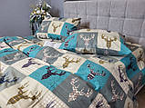 Постільна білизна фланель Трофей бірюза, фото 5