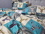 Постільна білизна фланель Трофей бірюза, фото 6