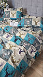 Постільна білизна фланель Трофей бірюза, фото 7