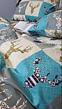 Постільна білизна фланель Трофей бірюза, фото 8