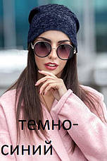 Шапка біні тонка з ангорі, фото 3