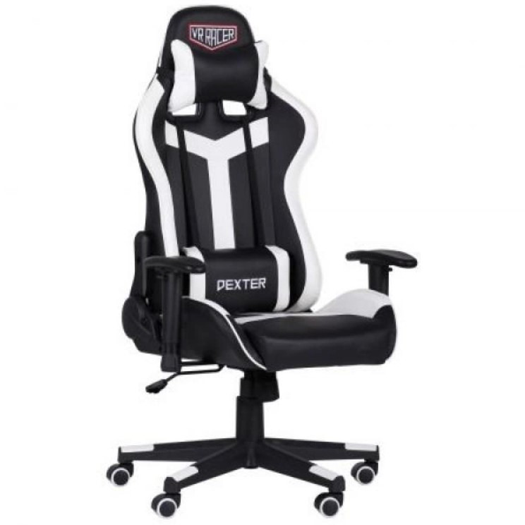 Геймерское кресло AMF VR Racer Dexter Laser черный белый SE, код: 8230530 - фото 1 - id-p2169194730
