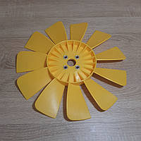 Вентилятор системы охлаждения (крыльчатка) Газель, Соболь, Рута Бизнес 11 лопастей желтый (пр-во SCOTIE)