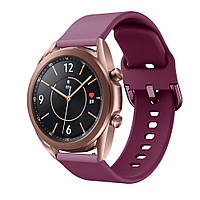 Ремешок для Samsung Galaxy Watch 3 41 мм силиконовый 20мм NewColor Вино (1012310) VA, код: 2391467