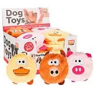 Flamingo Plush Head Duck Pig Wild ФЛАМИНГО УТКА СВИНЬЯ КАБАН мягкая игрушка с пищалкой для собак