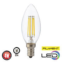 Лампа светодиодная "Filament candle - 4" 4W свеча Е14 2700К