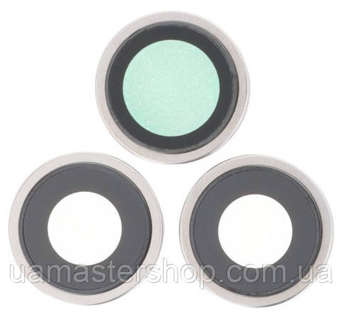 Скло камери iPhone 15 Pro Max біле White Titanium + кільце комплект 3, фото 1