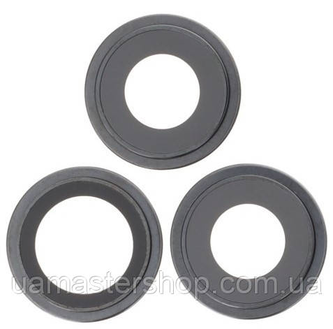 Скло камери iPhone 15 Pro Max чорне Black Titanium + кільце комплект 3, фото 1