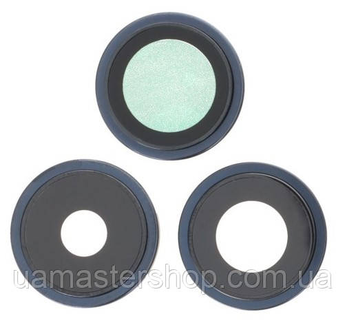 Скло камери iPhone 15 Pro синє Blue Titanium + кільце комплект 3, фото 1