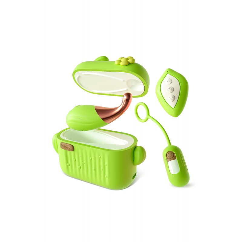 Жіночий комплект вібростимуляторів 4 в 1 з пультом і чохлом, салатового кольору, фото 1