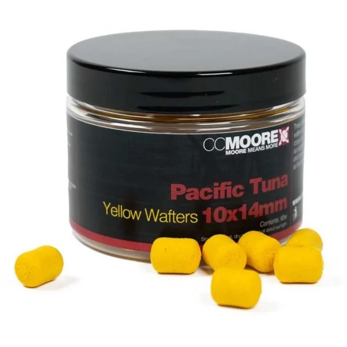 Вафтерси CC Moore Pacific Tuna Yellow Dumbell Wafters 10X14mm, фото 1