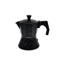 Гейзерна кавоварка алюмінієва 150 мл Maestro MR-1667-300 Black SN, код: 8325566