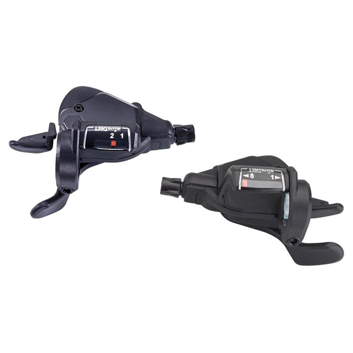 Манетки MicroSHIFT Mezzo 2x8s (пара) з індикатором, тросики L2140/1700