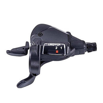 Манетки MicroSHIFT Mezzo 2x8s (пара) з індикатором, тросики L2140/1700, фото 3