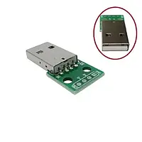 Модуль USB 2.0 Type A Male в DIP-4 разъем на плате pcb