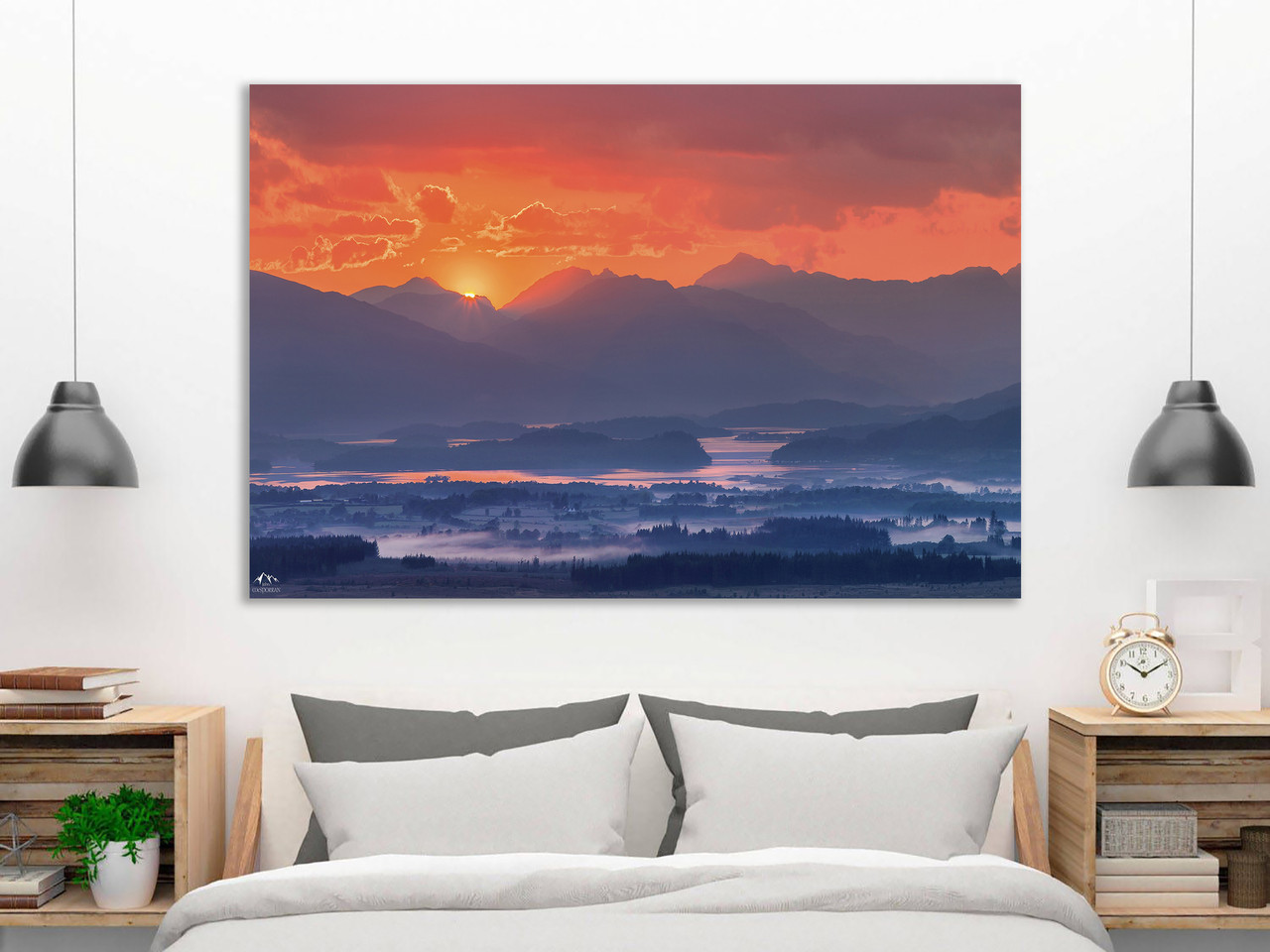 Красива картина для дому на полотні в готовій рамі "Пейзаж", декор для дому, фото 1