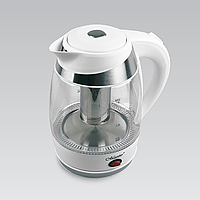 Электро чайник из нержавеющей стали и стекла 1.8 л Maestro MR-065-White, электрочайник стеклянный