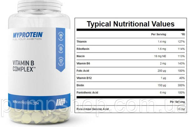 Вітаміни групи B Myprotein Vitamin B Complex 360 таб., фото 2