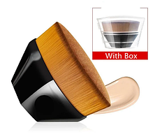 Пензлик кабукі-міні у футлярі для тонального засобу, ВВ-крему, пудри, рум'ян, колір чорний