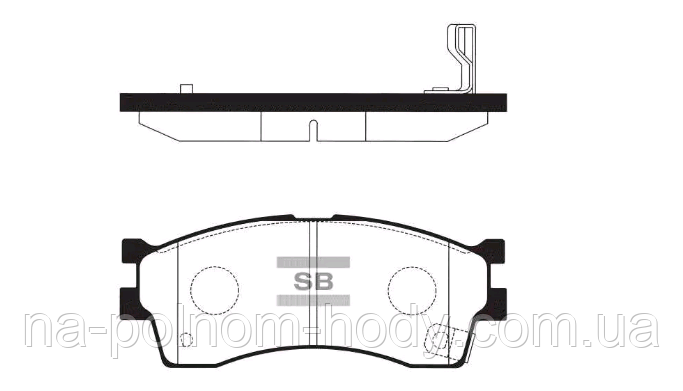 Гальмівна колодка передня HYUNDAI CARENS/CLARUS/SEPHIA II/RIO 14"/SPECTRA