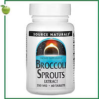 Екстракт паростків броколі, 250 мг, 60 таблеток (1000 мкг сульфорафану у таблетці), Source Naturals, США