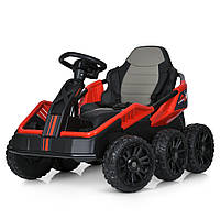 Детский электрокарт на шести колесах и кожаным сиденьем Bambi kart M 5765EBLR-3 Красный