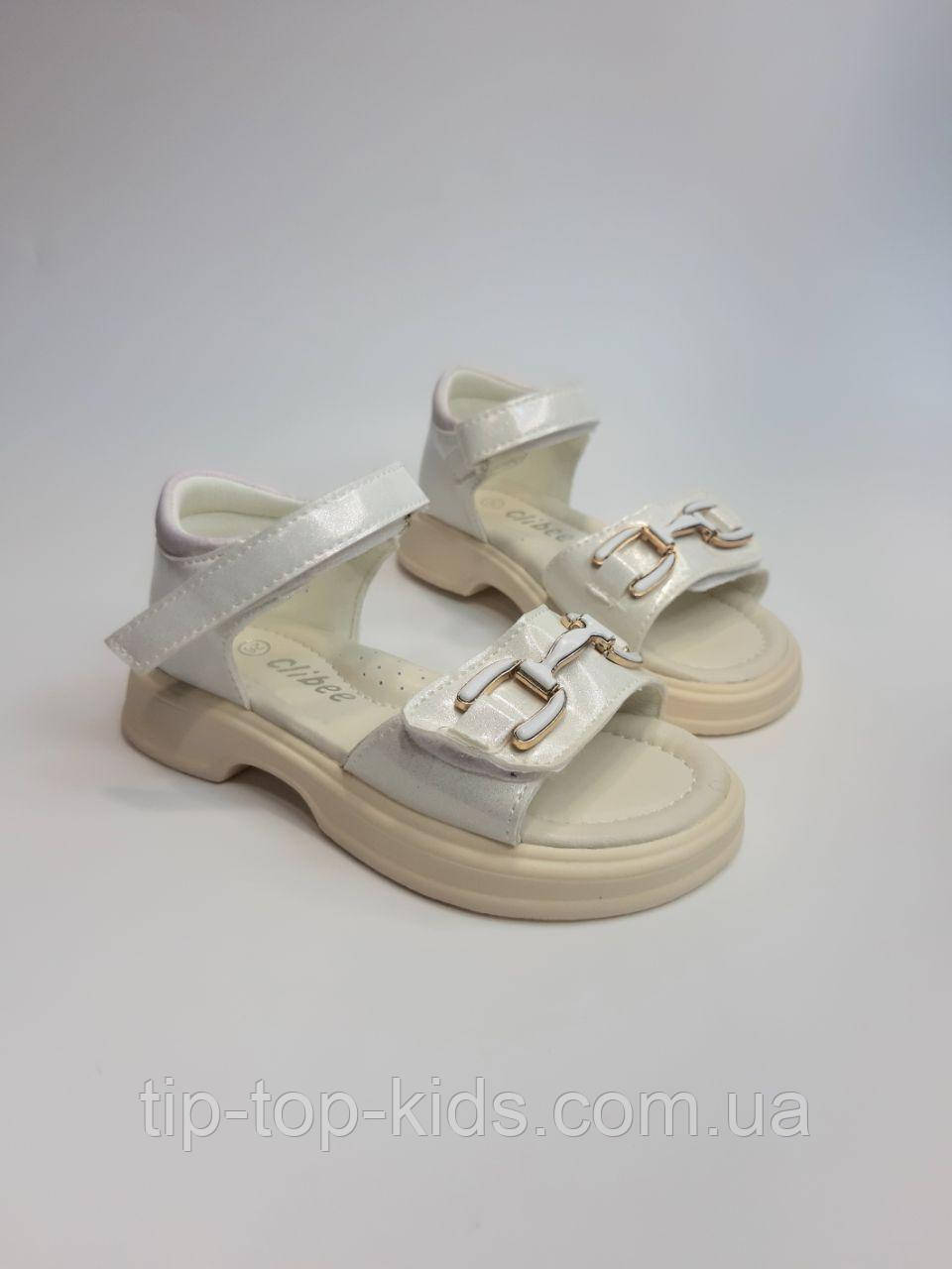 Босоніжки для дівчинки Clibee 318 white білі р.26