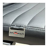 Офісне крісло Балі-люкс Richman хром чорне м'яке сидіння, фото 7