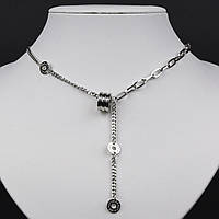 Ланцюг із кулоном сріблястого кольору Stainless Steel з висулькою застібка карабін із подовжувачем довжина 55 см