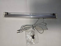 Лампа 8вт бактерицидная ультрафиолетовая (кварцевая) с озонированием с переключателем на кабеле