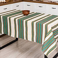 Скатертина вишита з українським орнаментом 3.0м х 1.5м (рнд1-21-30)