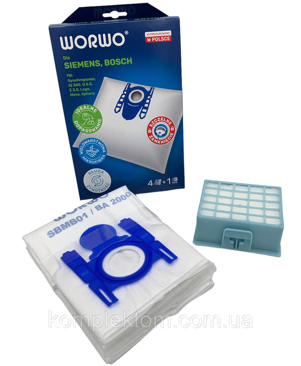 Мішки та фільтр для пилососу Bosch BBZ156HF + SBMB01K