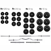 ШТАНГА + ГАНТЕЛІ НАБІР HARD 142 КГ (гриф 200 см) B_03585