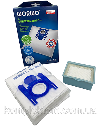 Мішки та фільтр для пилососу Bosch BBZ156HF + SBMB01K, фото 3