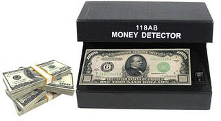 Ультрафіолетовий детектор валют «AD-118AB» працює від батарейок ультрафіолет детектор лампа для перевірки грошей