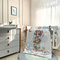 Комплект постельного белья для новорождённого Мишки Гамми мятный