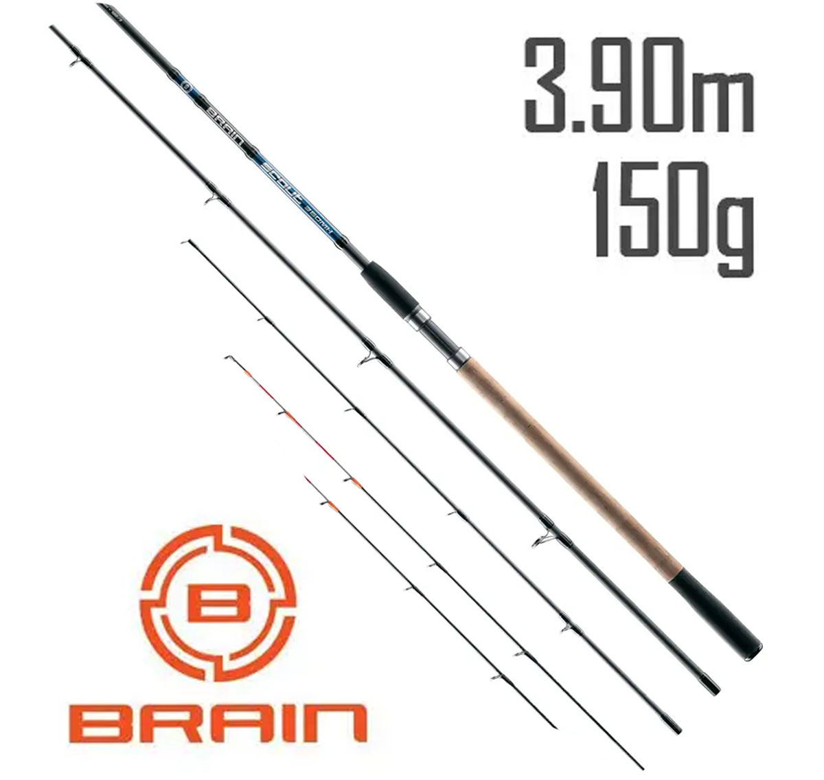 Вудлище фідерне Brain Scout 3.90m max 150g Black EVA