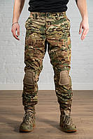 Штаны тактические с наколенниками штурмовые мультикам рип-стоп зсу армейские боевые Multicam брюки военные